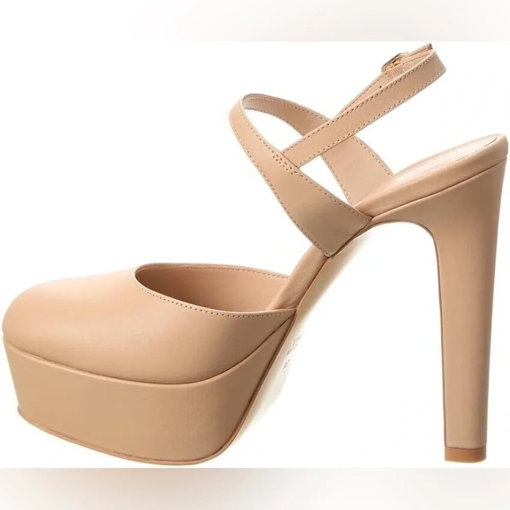 Stuart Weitzman Avenue 130 Leather Platform Pump